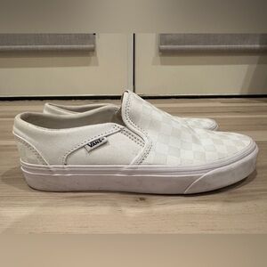 White checkered vans